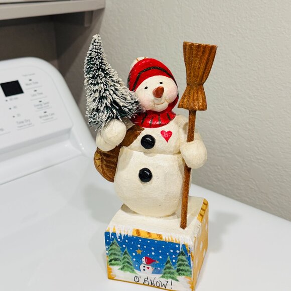 Vintage House of Hatten Denise Calla "O' Snow!" Snowman Musical Figurine - Picture 11 of 12